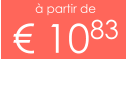 à partir de € 1083