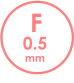 F 0.5 mm
