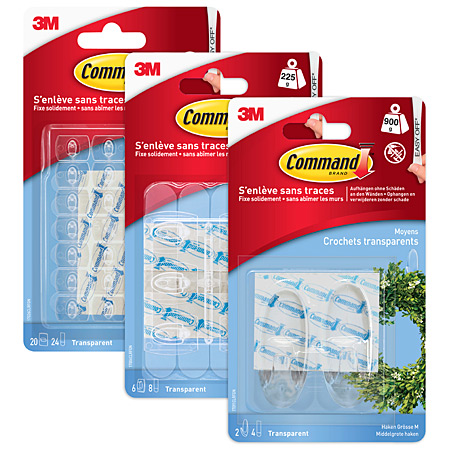 3M Command - clear hooks with mounting strips - Schleiper - Complete online  catalogue
