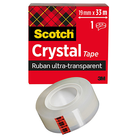 Scotch Crystal Clear Tape 600 - onzichtbare transparante plakband