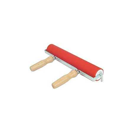 Abig Ink roller - double wooden handle - 5cm diameter - 30cm