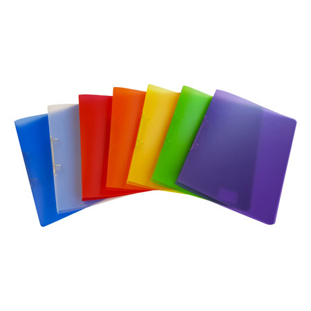 Alpha Ring binder (2 rings) - clear coloured PP - A4 - 22mm spine