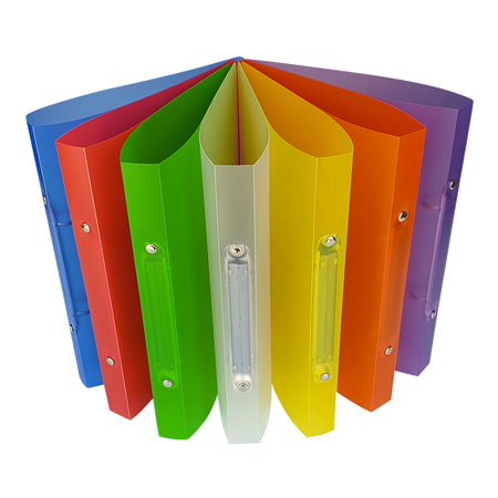 Alpha Ring binder (2 rings) - clear coloured PP - A5 - 22mm spine