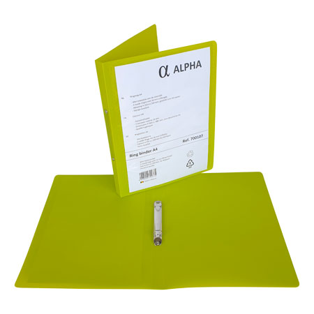 Alpha Panorama - customizable ring binder (2 rings) - coloured PP - A4 - 22mm spine