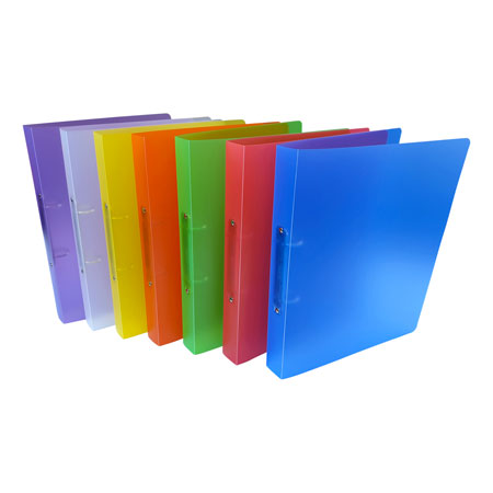 Alpha Ring binder (2 rings) - clear coloured PP - A4 - 35mm spine