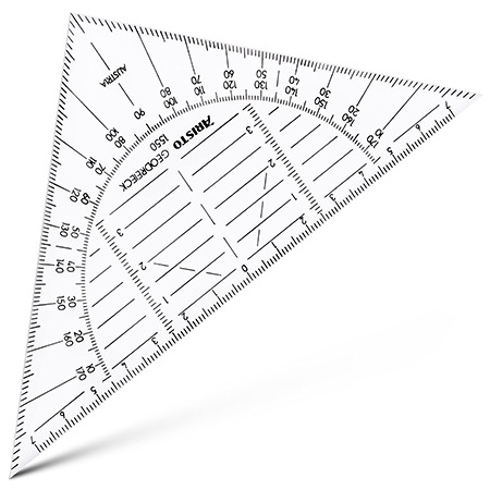 Aristo Geo - geometry set square - hypothenuse 16cm