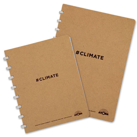 Atoma Climate - cahier rechargeable - couverture carton recyclé - 144 pages - brun