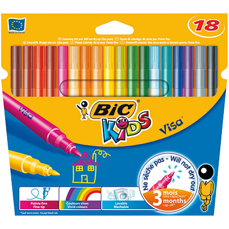 Bic Kids Kid Couleur - card box - assorted markers - Schleiper - Complete  online catalogue