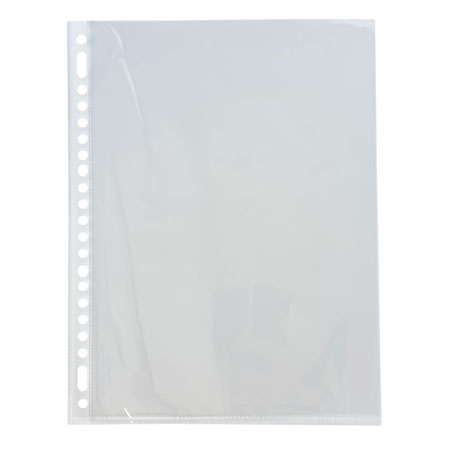 Bronyl Paquet de 50 pochettes transparentes lisses - 23 perforations - PP - A4