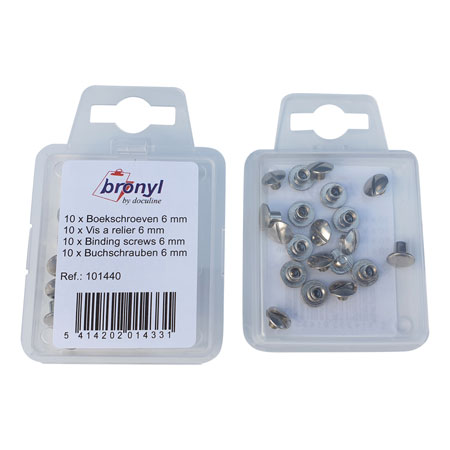 Bronyl Pack of 10 siver connecting screw