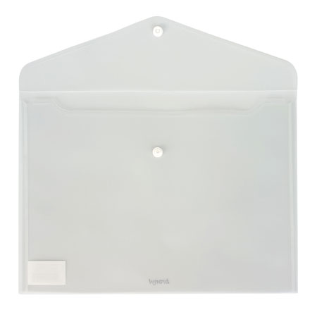 Bronyl Envelope - clear plastic - snap fastener - A4