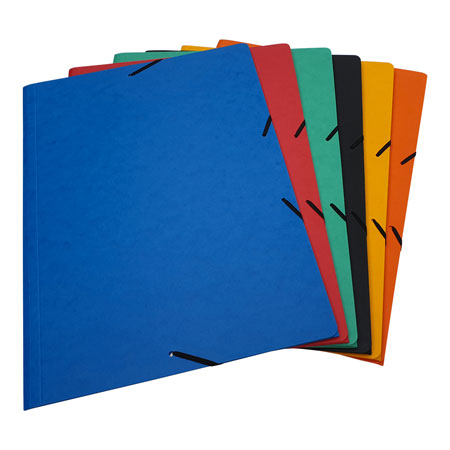 Bronyl 3 flaps folder with elastic - satin cardboard - A3