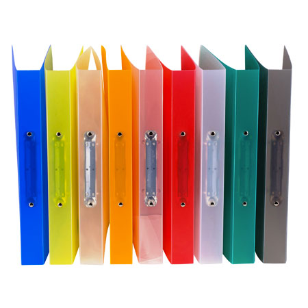 Bronyl Ring binder (2 rings) - clear coloured PP - A4 - 35mm spine