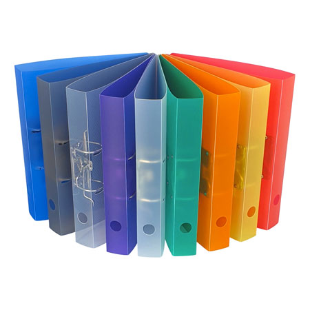 Bronyl Lever arch file - clear coloured PP - A4 - 45mm spine