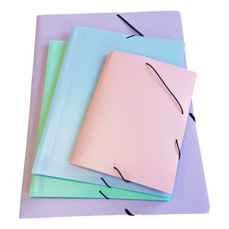 Bronyl Pastel - Flaps folder with elastic - PP - associated colours