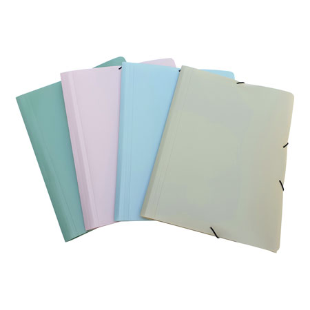 Bronyl Smooth - Flaps folder with elastic - PP - A4 - associated colours