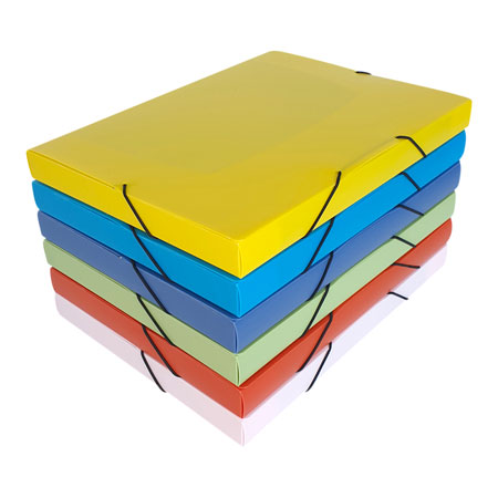 Bronyl Sorbet - Ranking box - PP - rubber band fastening - A4 - 25mm spine - associated colours