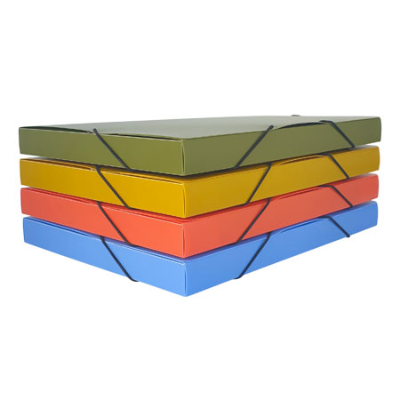 Bronyl Nature - Ranking box - PP - rubber band fastening - A4 - 25mm spine - associated colours