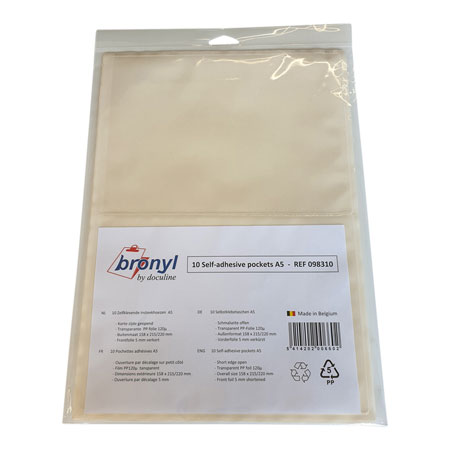 Bronyl Pack of 10 adhesive pockets