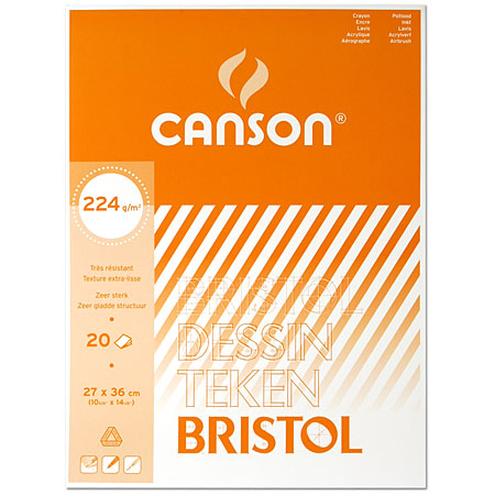 Canson Bristol Dessin - bloc dessin - 224g/m² - Schleiper - e-shop