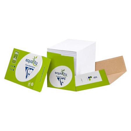 Clairefontaine Equality - multifunctioneel papier - A4 - 80g/m² - pack van 2500 vellen - 50% gerecycleerd - wit 161 CIE