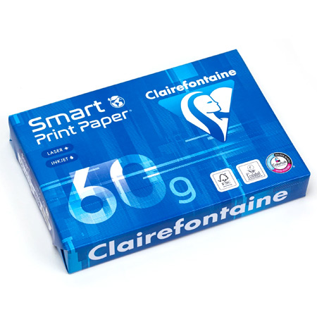 Clairefontaine Smart Print - multifunctioneel papier - 60g/m² - riem 500 vellen - wit 171 CIE