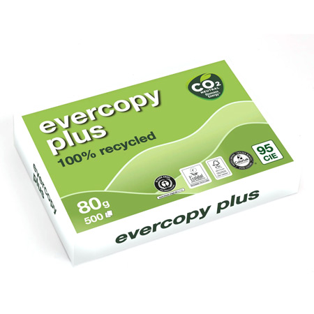 Clairefontaine Evercopy - multifunctioneel papier - A4 - 80g/m² - riem 500 vellen - 100% gerecycleerd