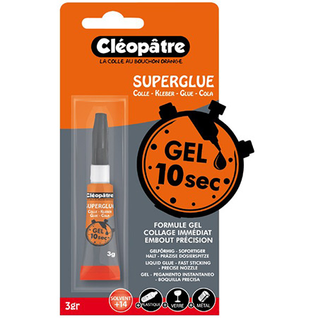 Cléopâtre Superglue - colle universelle instantanée - gel - tube 3g