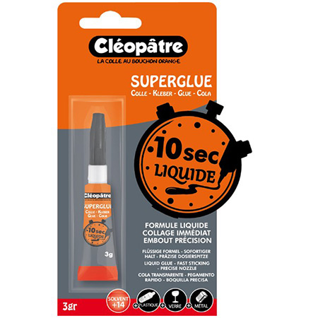 Cléopâtre Superglue - colle universelle instantanée - liquide - tube 3g