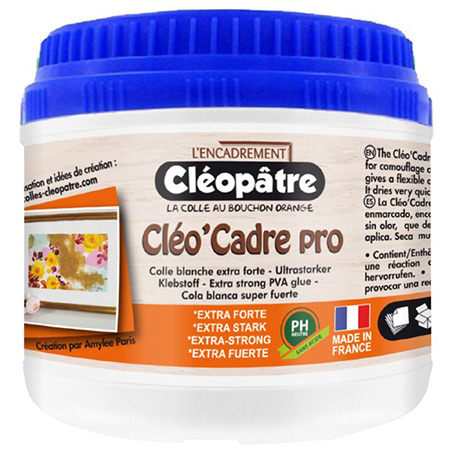 Cléopâtre Cléo'Cadre Pro - extra strong white glue - neutral pH - 500g jar