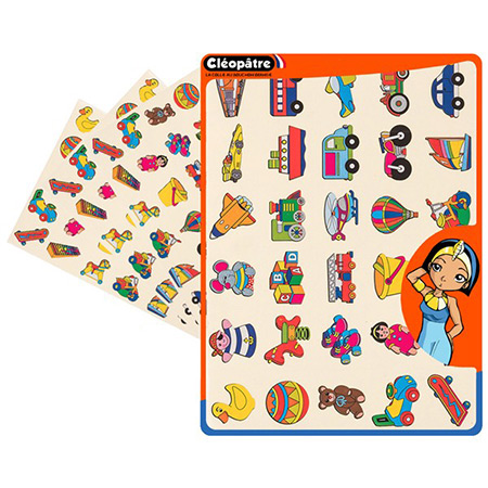 Cléopâtre 120 removable stickers - transports - 18 to 44mm