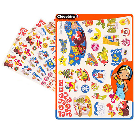 Cléopâtre 120 removable stickers - christmas - 12 to 100mm