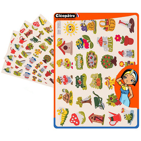 Cléopâtre 116 removable stickers - gardens - 15 to 35mm