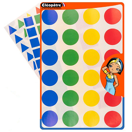 Cléopâtre 72 removable stickers - geometric shapes - 4 colours - 40mm