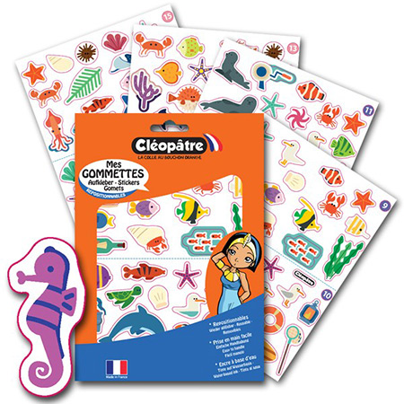 Cléopâtre 120 removable stickers - beach - 13 to 70mm