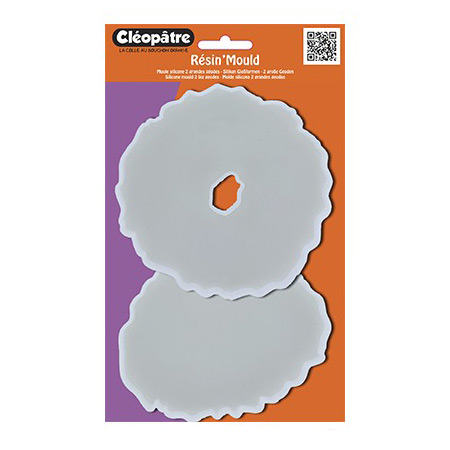 Cléopâtre Résin'Mould - lot de 2 moules en silicone - 135x110mm/130x125mm - géodes