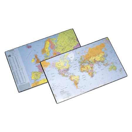 Esselte Sous-main en PVC - 40x53cm - avec carte du monde - Schleiper -  Catalogue online complet
