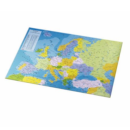 Esselte PVC desk mat - 40x53cm - with Europe's map - french