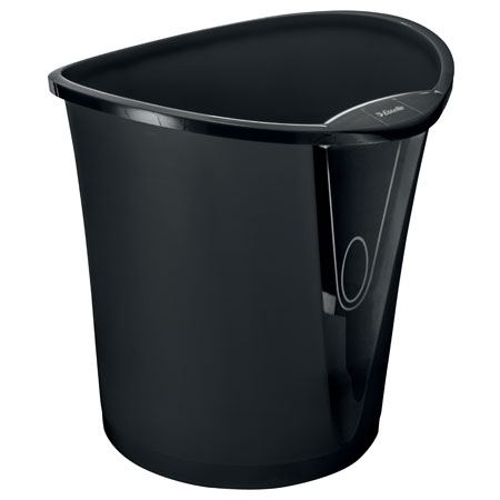 Esselte Intego - plastic wastepaper basket - 18 litres - black