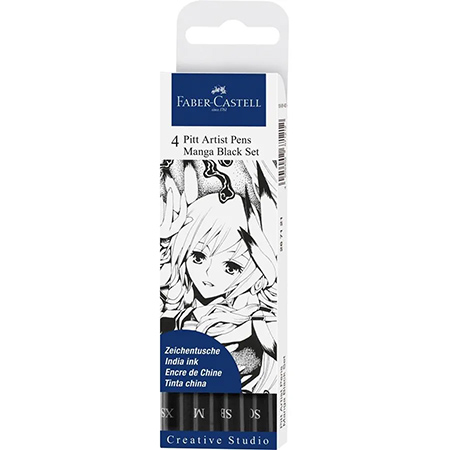 Faber Castell Pitt Artist Pen Manga Set Tui En Carton Assortiment