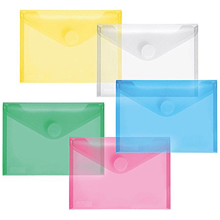 Foldersys Pochette pour documents - plastique coloré transparent