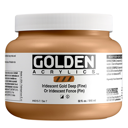 Golden Heavy Body Iridescent - acrylique extra-fine - couleurs - pot 946ml