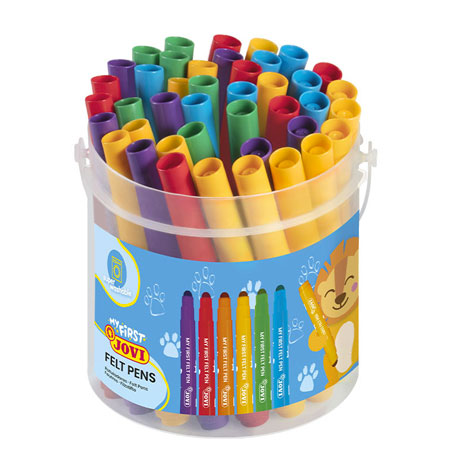 Jovi My First - ronde plastic doos - assortiment van 36 kleurstiften