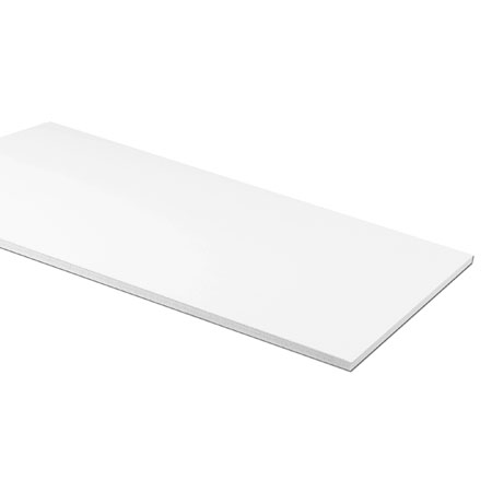 Carton mousse 10 mm 2 faces aluminium laqué blanc - 100 x 140 cm