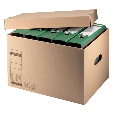 Leitz Premium - archive box with lid - 335x280x440mm - brown