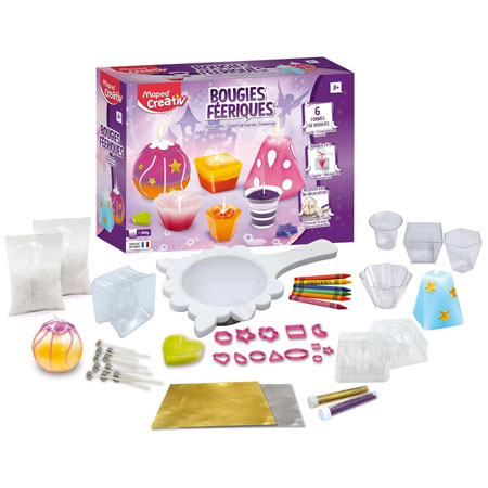 Maped Creativ - Bougies féériques - set de création - 6 moules & accessoires