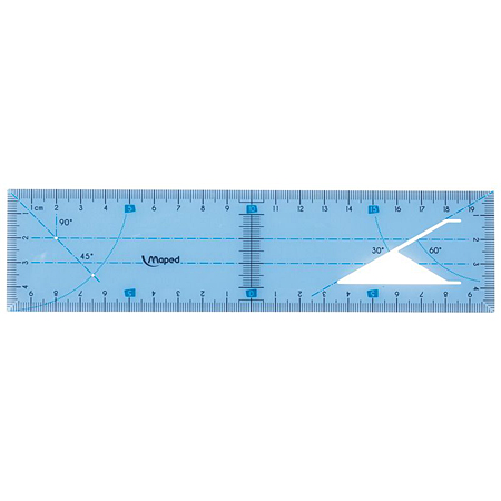 Maped 2 in 1 tracing tool - 20cm ruler & set square