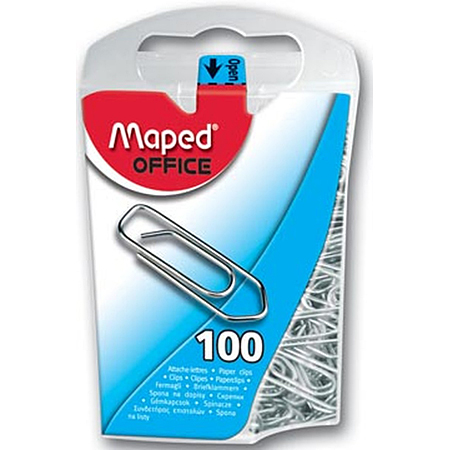 Maped Box of 100 paper clips in steel - 25mm