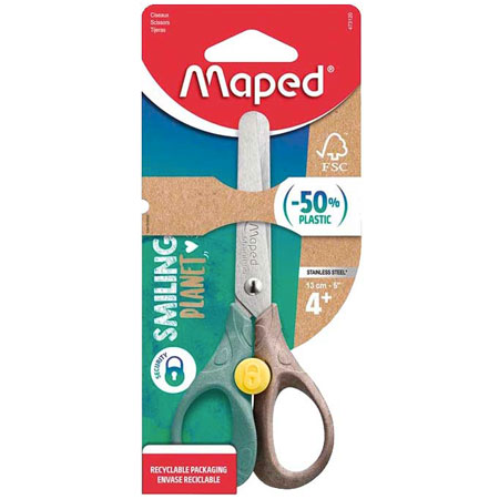 Maped Smiling Planet Security - kinderschaar - 13cm - botte punt met veiligheid