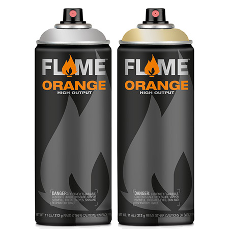 Molotow Flame Orange - peinture acrylique - brillante - aérosol 400ml - couleurs métallisées